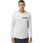 Dogfish Long Sleeve Hooded Micro Stormy Seas Logo