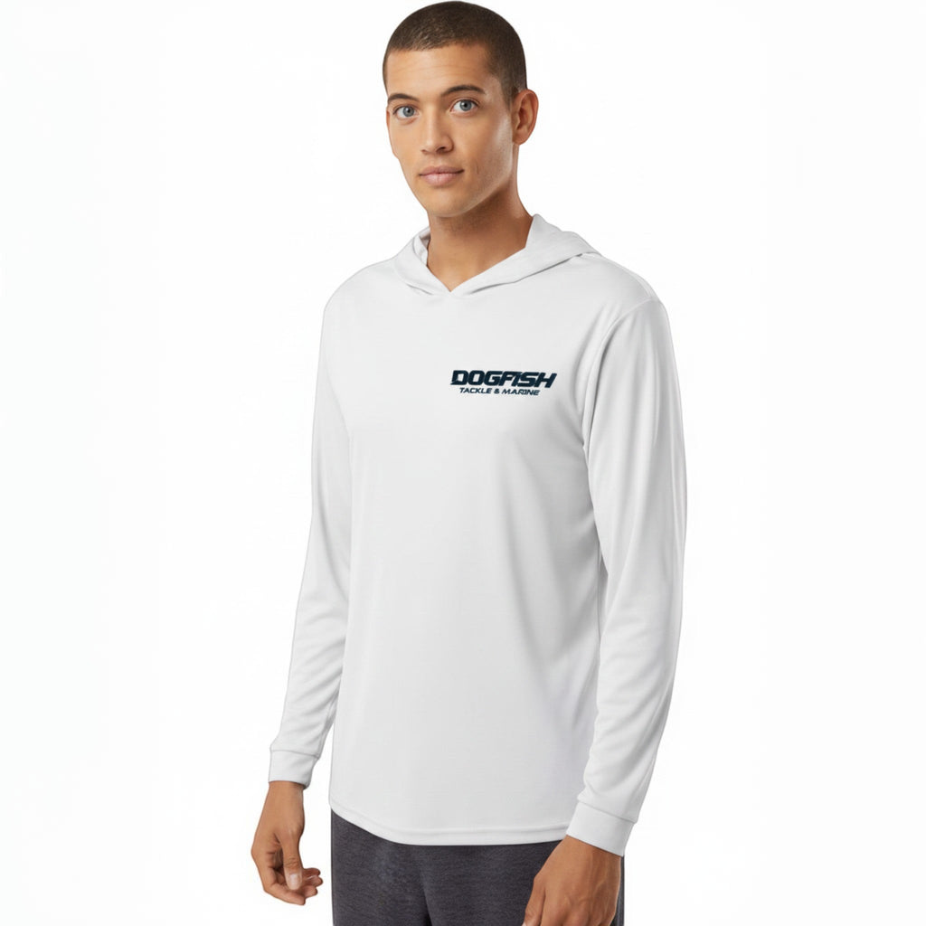 Dogfish Long Sleeve Hooded Micro Stormy Seas Logo