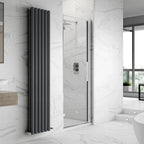 Oasis 8mm Glass Recessed Hinged Shower Door - Chrome