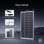 400W 12V Complete Solar Panel Kit with 2.4kWh Batteries