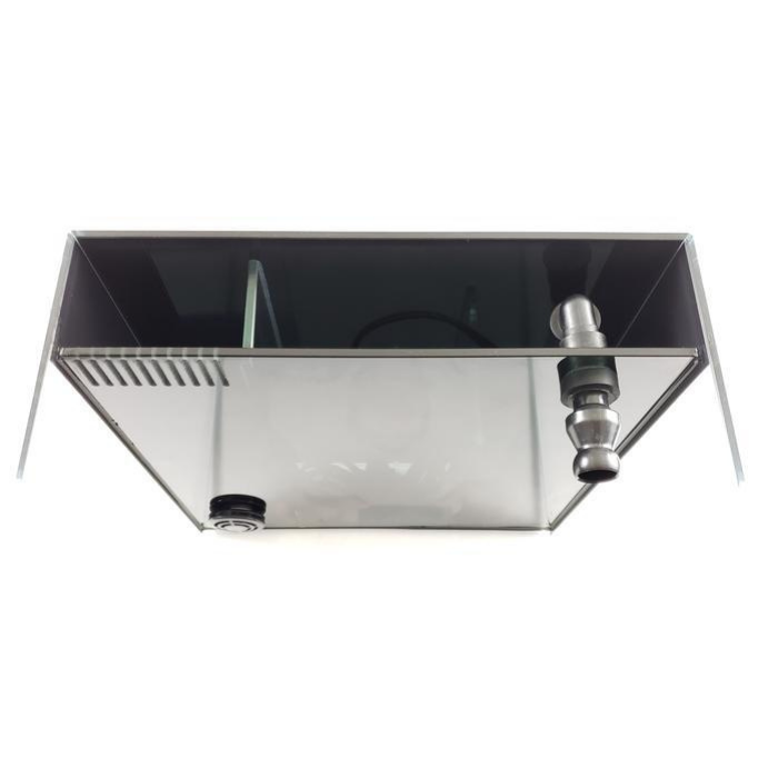 3.8 Gallon CRYSTAL 45 Degree Low Iron Ultra Clear Aquarium with Built in Side Filter-Lifegard Aquatics