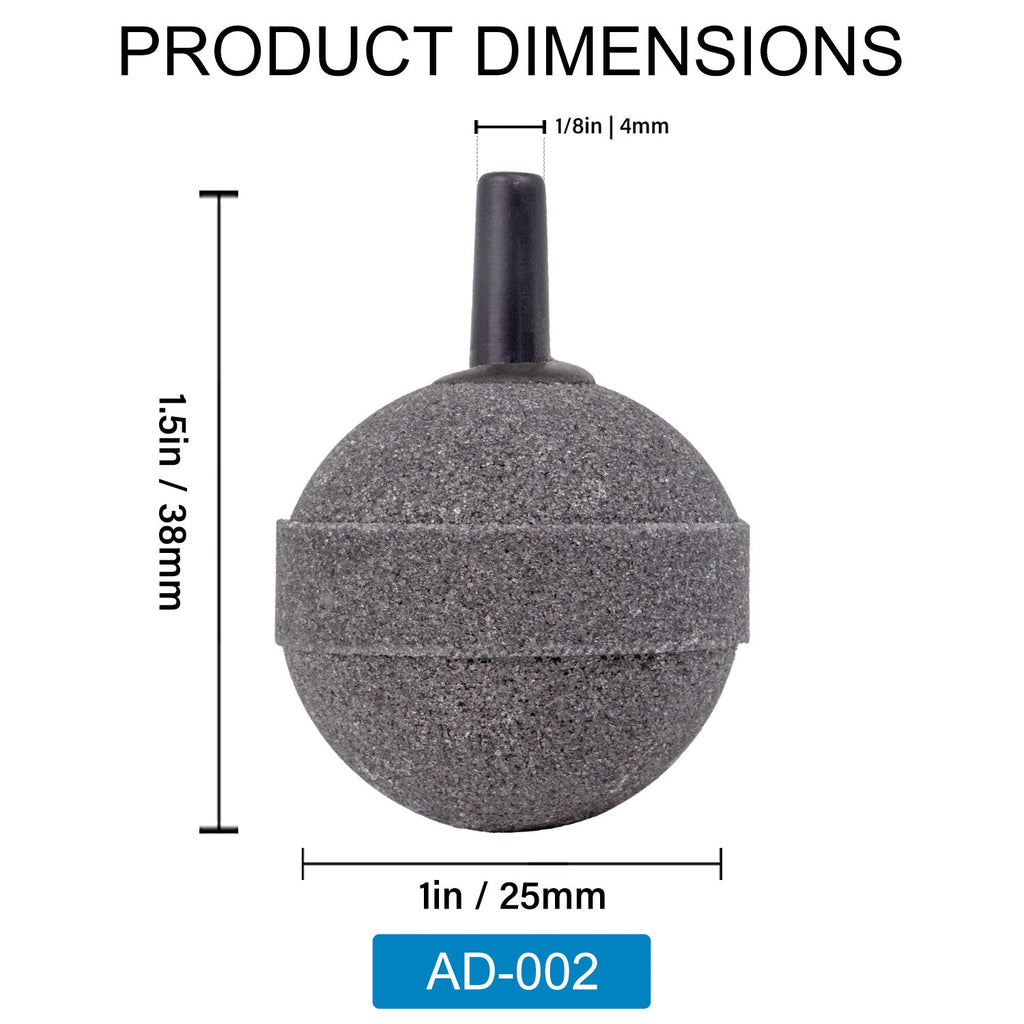 Aquarium Air Stone – 10 Pack Round Air Stone Ball Diffusers for Fish Tank Air Pumps