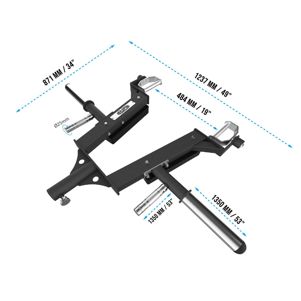 Landmine Linebacker Squat and Viking Press Attachment