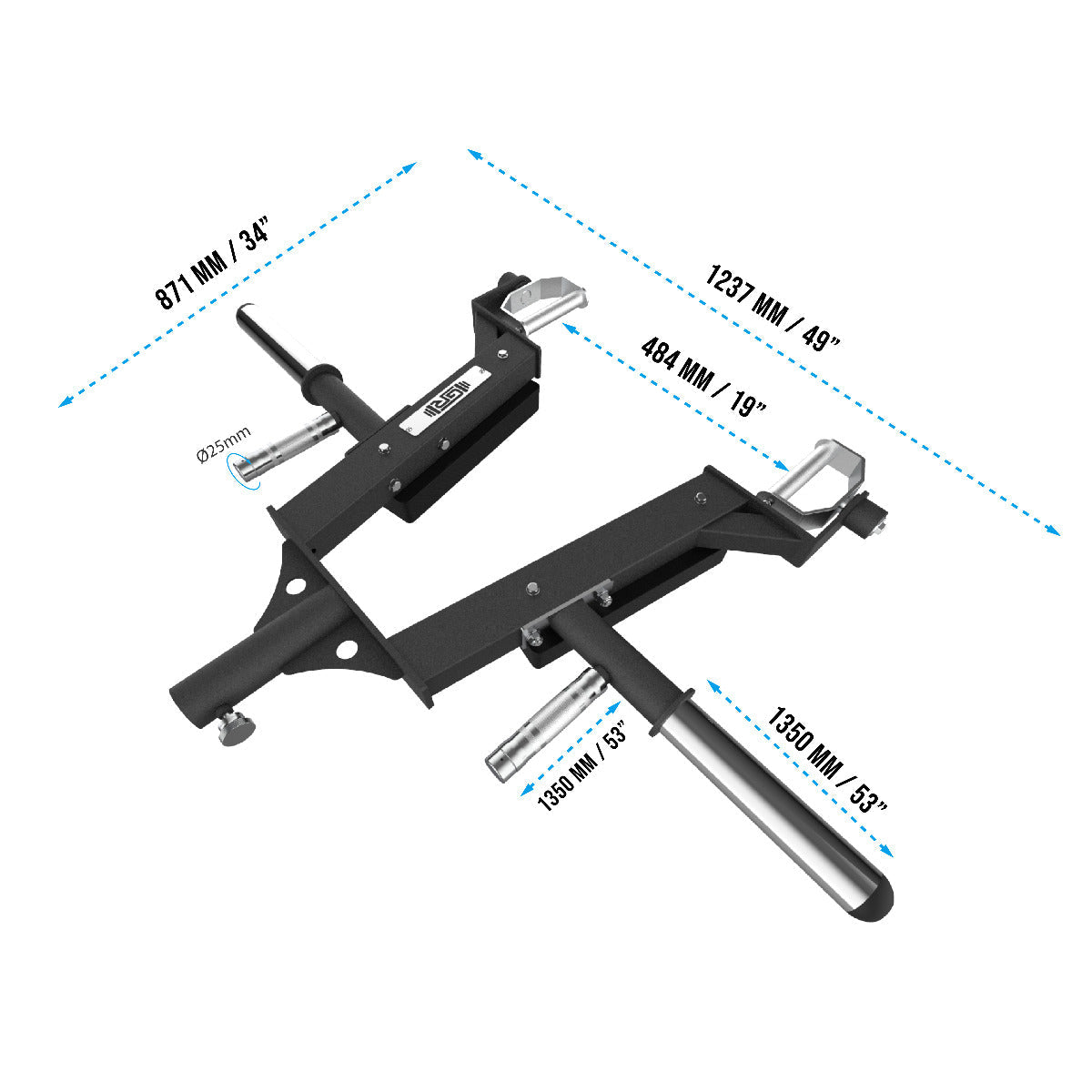 Landmine Linebacker Squat and Viking Press Attachment