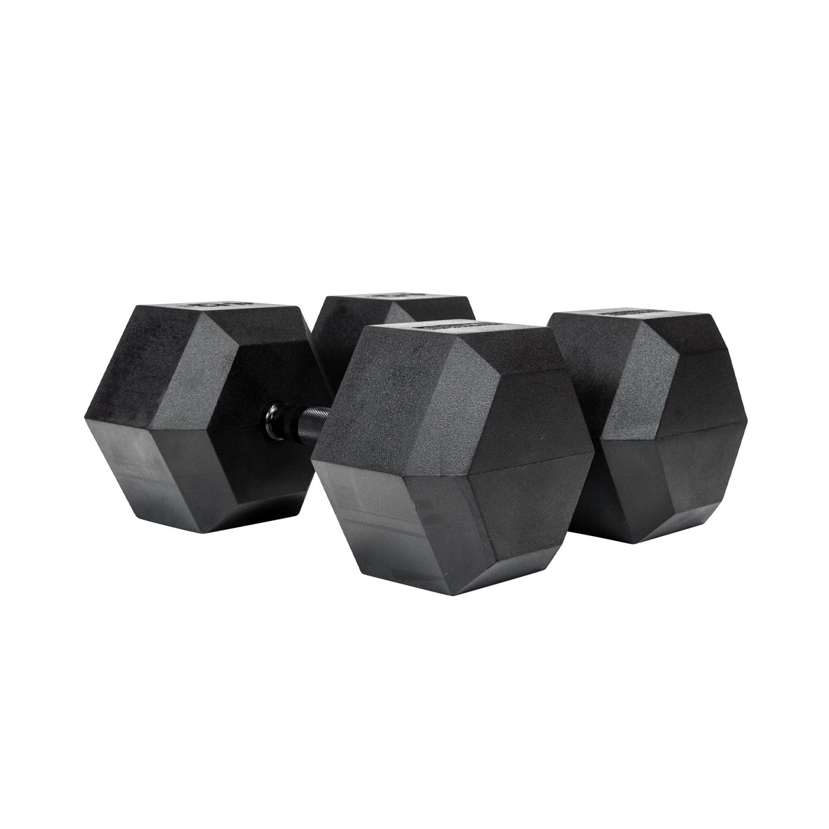 40kg Black Hex Dumbbell Pair