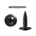 Wensilon（700 pcs）#4×1/2" Phillips Truss Head Wood Screws Black Galvanizing Quick Metal Self Tapping. - color: Black, size: #4×1/2"
