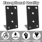 35‑Pack Flat Metal Brackets, 3.12" 304 Stainless Steel Brackets - size: 35PCS-3.15'' Flat Plates