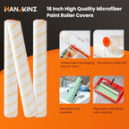 18 Inch Microfiber Paint Roller Covers, 6 Pack, 3/8" Nap - size: 18 Inch,6 Pack