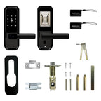 UMIKSMART WiFi Smart Door Lock with Camera, Fingerprint Keypad, App Control - color: Black