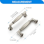 HOME EDIT Brushed Nickel Cabinet Handles 3 Inch Pulls 10 Pack - color: Brushed Nickel, size: 3 inches Hole Center