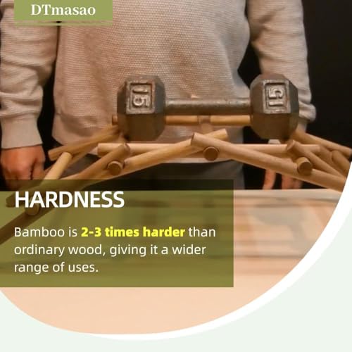 DTmasao 1/2 x 12 Inch 25 PCS Square Dowel Rods Wood Sticks Wooden Dowel Rods Unfinished Bamboo Sticks - for Crafts,Home Decor, Model Making and DIYers - size: 1/2 x 12 Inch Square