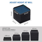 ANNKUT Bed Risers 3 inch Heavy Duty,Furniture Risers for Desk Table Sofa Couch Lifts to 1.5 or 3 inch, Square Adjustable Risers Blocks, Support Up to 1,300 Lbs（4 Pack-Black） - color: 3 Inch-black(square)