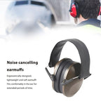 Foldable Safety Earmuffs with Noise Reduction–Adjustable Headband for Travel & Work, Hearing Protection for Men&Women