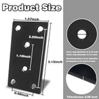 35‑Pack Flat Metal Brackets, 3.12" 304 Stainless Steel Brackets - size: 35PCS-3.15'' Flat Plates