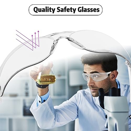 Salfboy Bulk Safety Glasses for Men Women, Clear - color: 100 Mix