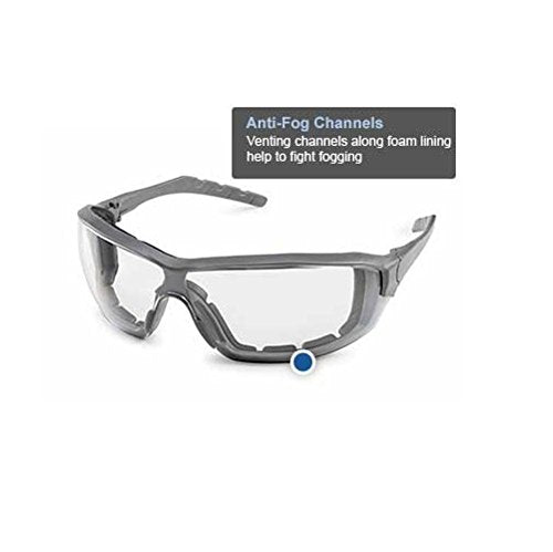 Gateway Safety 22GY0F Silverton Temple Version Safety Glass, Gray Frame- Clear in/Out Mirror FX2 Anti-Fog Lens - color: Clear in/Out Mirror Fx2 Anti-fog Lens, style: Classic