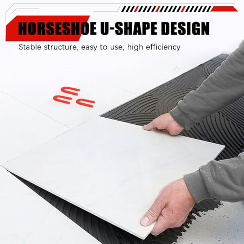 1000 Horseshoe Tile Spacers, 1/8-Inch U-Shaped Plastic Spacers for Tile Leveling System Floor Wall Tile Installation - size: 1/8"-1000 Pcs