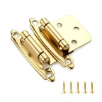 Ravinte Gold Cabinet Hinges, 1/2 Inch Overlay, 60 Pack (30 Pairs) - color: Gold