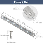 8 Pack Flat Straight Brace Brackets, 8 Inch Stainless Steel Mending Plates Repair Fixing Brackets Heavy Duty Straight Repair Joining Plates for Wood with Screws - size: 8 PCS-8 inch