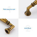HOME EDIT Antique Brass Cabinet Handles 5 Inch Pulls 10 Pack - color: Antique Brass, size: 5 inches Hole Center
