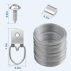 181 Pcs Picture Hanging Kit Wire D Ring Hangers Metal Frame