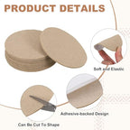 uxcell 6Pcs Lamp Base Felt, 3 Inch Dia 2mm Thick Adhesive Round Soft Felt Furniture Pads, Non-Slip Anti-Scratch Backed for Reading Light Table Lamp DIY Craft, Beige - color: Beige, size: 3 inch