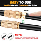 1/2" Air Brake Line Fitting, DOT Brass Push to Connect Union 4PCS - color: 4PCS DOT Push-to-Connect, size: 1/2" Od