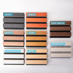 Art3d 3D Textured Soundproof Wood Slat Wall Panel, 6 x 4.7 in, Sample Pack - color: Samples Pack, size: 6 * 4.7 inch