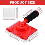 Handheld Paint Edger Tool with 2 Pads, 360° Rotating Trim Applicator