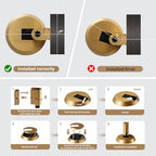 PANALI Windproof Door Stopper, Mechanical Door Stop, 1 Pack, Brushed Brass - color: Brushed Brass