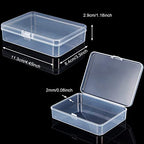 Jetec 6 Pieces Small Clear Plastic Storage Box, 4.5 x 3.3 x 1.2 Inch - size: 4.5 x 3.3 x 1.2 Inch