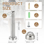 uxcell 6.7" Magnetic Door Stoppers, Wall Floor Mounted Magnetic Door Catch Holder, Stainless Steel Door Stops for Bedroom, Bathroom, Kitchen, Office, Silver - size: 6.7"