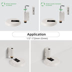 PANALI Windproof Door Stopper, Brass Mechanical Door Stop, 1 Pack, White - color: White