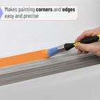Bates- Trim Paint Brush, 0.75 Inch, 2 Pack, Ergonomic Non-Slip Handle, Synthetic Bristles, Trim Brushes for Painting, Yellow and Black - color: Yellow-black, size: 0.75 inch, 2 Pack