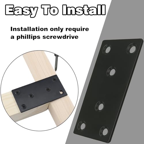 35‑Pack Flat Metal Brackets, 3.12" 304 Stainless Steel Brackets - size: 35PCS-3.15'' Flat Plates
