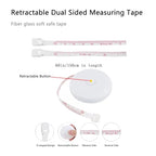 Tape Measure,60 Inch Soft Measuring Tape for Body Fabric Sewing - color: White