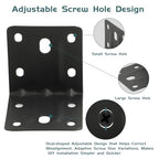 Alise 10 Pack Black 2x2in L Brackets Heavy Duty Metal for Wood Furniture - color: Matte Black, size: (10P) 2X2 inch