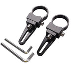 Universal-Fit 360 Adjustable 1.25" Tubular Clamp Light Mounts for Offroad LED Light Bar, Easy Positioning on Trucks & SUV Tube Surface, High-Grade Lightweight Aluminum, Black Sleek Finish, 2 PCS Set - size: 1.25" (32mm)