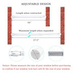 Window Security Bars Adjustable Sliding Glass Door Lock Bars - color: White-2Pcs, size: 15.7''-27.5''