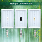 White Natural Material Single Toggle Light Switch Cover Plates(4-Pack) - size: Single Switch