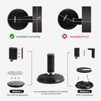 PANALI Magnetic Door Stopper, Windproof Door Stop, 1 Pack - color: Matt Black