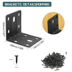 Alise 20 Pack Black 2x2in L Brackets Heavy Duty Metal for Wood Furniture - color: Matte Black, size: (20P) 2X2 inch