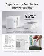 Anker Nano Travel Adapter, 2 USB C Universal Charger, 20W, 1× 2-Pin AC - color: White