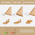30 Pack 15 Pair White Cabinet Hinges, 1/2" Overlay Semi-Concealed Hinges - color: White, size: 1/2" Overlay