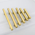 Goldenwarm 10 Pack Gold Cabinet Knobs Brushed Brass Kitchen Pulls - color: Gold, size: Single Hole Center