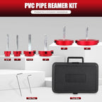 6Pcs PVC Pipe Reamer Kit, PVC Fitting Saver, Plastic Pipe Fitting Reamer Socket Saver Plumbing Tool Includes 3/4, 1, 1 1/2, 2, 3, 4 Inch for Schedule 40 Fits Standard 1/2" Drill