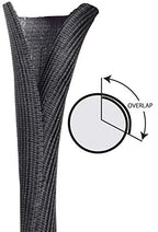 Design Engineering 010651P10 Black (8mm) 5/16" x 10' Split Sleeve Wire and - size: 5/16" (8mm) x 10'