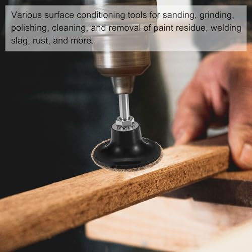 HARFINGTON 28pcs Quick Change Discs Set 1" Lock Sanding Discs with 1/4" Shank Pad Holder Coarse/Medium/Fine Grit Surface Conditioning for Polish Rust Removal - size: 1"