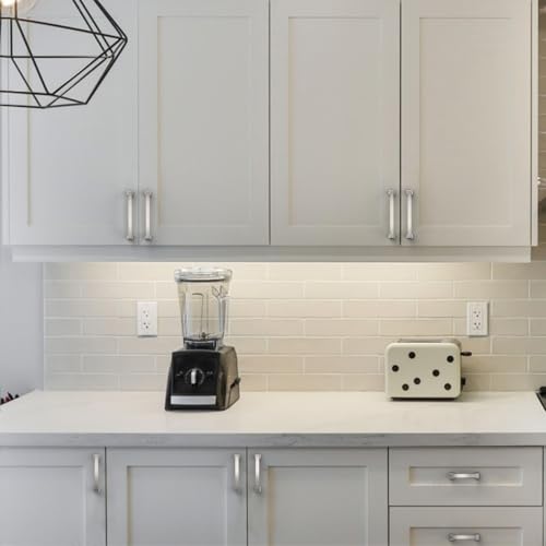 Amerdeco 10 Pack Brushed Satin Nickel 3.75 Inch(96mm) Hole Centers Kitchen Cabinet Pulls Cabinet Hardware Kitchen Handles for Cabinets Cupboard Handles Drawer Pulls ZH0009 - color: Brushed Satin Nickel, size: 3.75" hole center