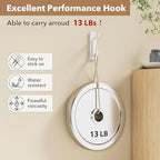 pickpiff 13LB Strong Stick-on Hooks for Coat & Towel, White 6 Pack - color: White, size: 6 Pack